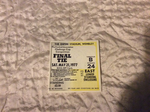 1977 cup final ticket - fa,