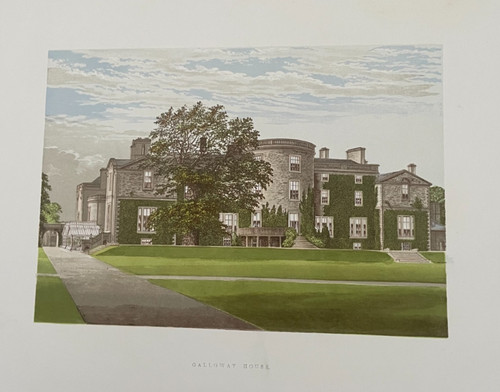 Antique print galloway house - print,