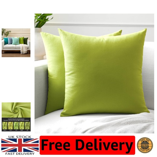 Lime green cotton throw - lime, pillow