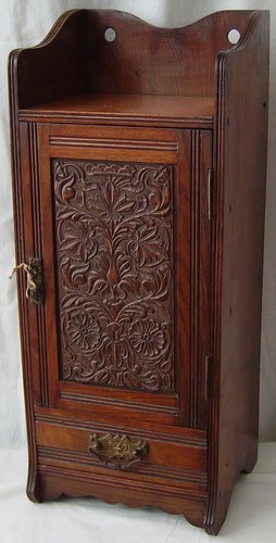 Antique smoker oak cabinet - smoker’s,