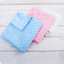 MINKY DOT BABY BLANKETS  - 28"