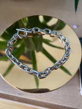 Ladies Silver Chunky  Oval