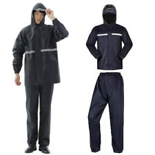 2 Piece Rain Suit Jacket & Trousers Unisex Adults Waterproof Lightweight L-3XL