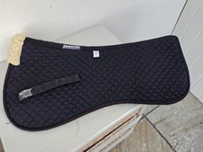 Roma Black Faux Sheepskin Full Size Half Saddle Pad Used