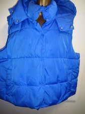 PWomen’s Hooded Gilet - Size 2XL - Blue - quilted/padded