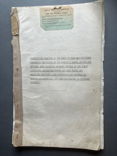 1950s gwr railway - railway, instructions