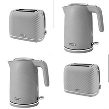 Scoville Kettle & 2 Slice Toaster Set Grey Textured FREE DELIVERY