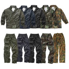 Waterproof Jacket Trouser Army Military Camo Raincoat Olive DPM Combat Suit Set