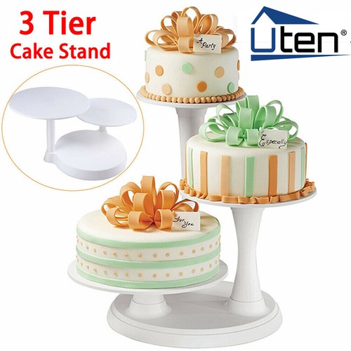 Tier white round cake - cake, rack