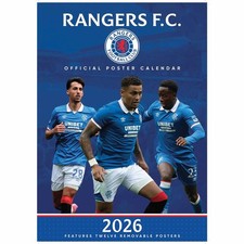 Rangers FC A3 Calendar 2026 - Football - Month To View