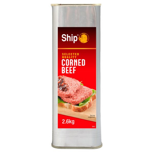 Ship corned beef 6kg tin - corned,