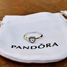 Pandora Engravable Heart Halo Ring Sterling silver Size 52 (6)
