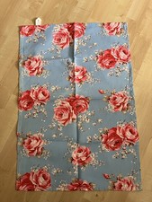 Cath Kidston Blue Rose Floral Tea Towel Brand New, no  Tags 100% Cotton NEW 