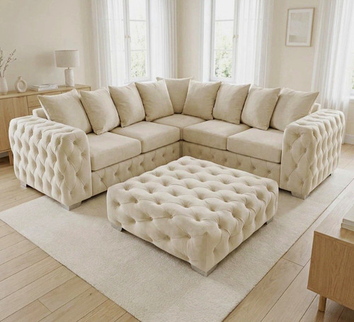 Ashton velvet corner sofa - velvet,