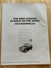 Vintage 1990's Mini Cooper Original Advert Advertising