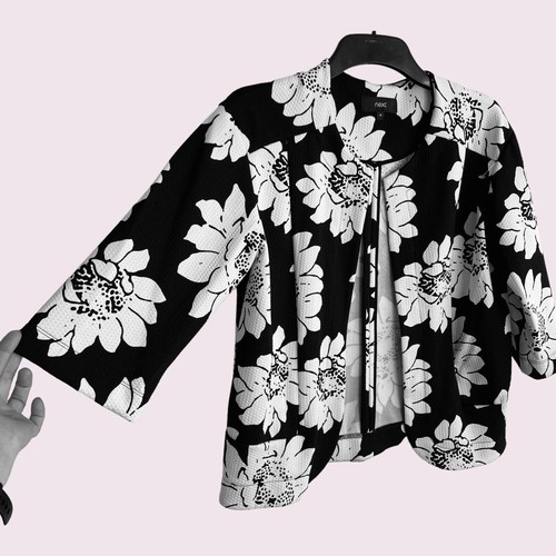 Next floral black white - next, black/white