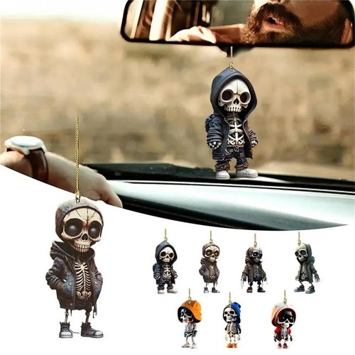Acrylic skeleton car mirror - acrylic,