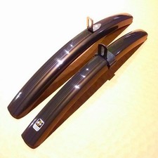 Black SKS Chromoplastic Shorty Shortie Mudguards For Vintage Road Racer Bike VGC