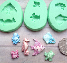 1x Mini Craft Mould: Undersea Nautical Sea Creature Themed (Cupcake Clay Resin)