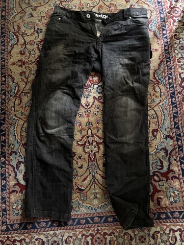 Red route motorcycle - red, jeans