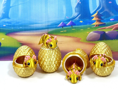 4pcs printed mini axolotl - 3d,