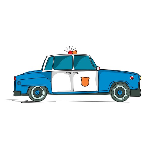 Nursery american police car - police,