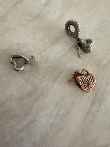 Pandora silver charms 1 - x3,