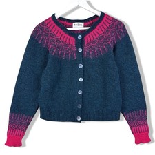 Brora Fair Isle Wool Mohair Cardigan Women’s Size 10