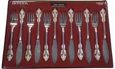 Oneida Community Plate Royal Artistry 12 Piece Cutlery Set Box 6 Settings Fork &