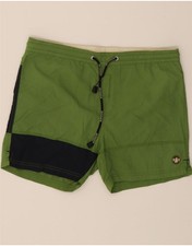 MURPHY & NYE Mens Graphic Swimming Shorts Small  Green Colourblock CC10