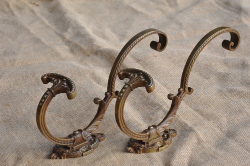 Pair antique french bronze - antique, hat