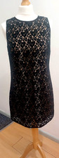 OASIS Black Lace with nude lining dress UK Women's size 10