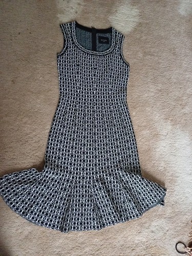 Ladies patterned trampet dress - ladies,
