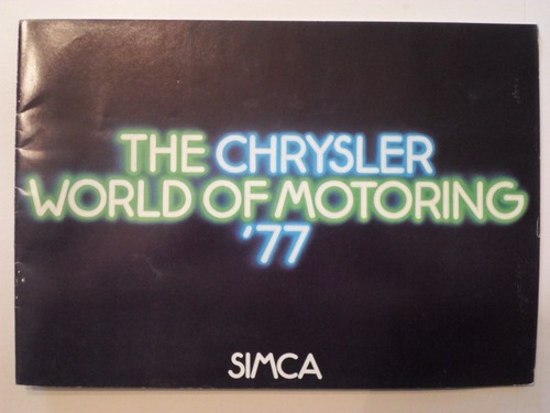 Simca range orig 1977 - simca, uk