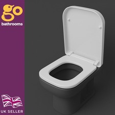 Toilet Seat White Square Soft