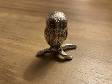 Pewter Owl Figurine Vintage