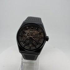 Zenith Defy Mens Watch. Black Rubber Strap Watch