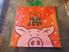 New M&S Christmas Percy Pig Reusable Shopping Bag XL  SHOPPING BAG