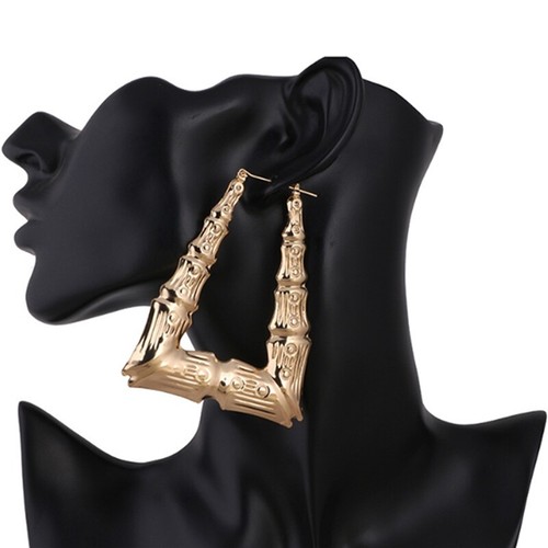 Exaggerated bamboo earrings - exaggerated,