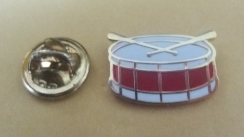Side drum lapel badge - drum, drummer
