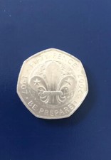 2007 50P COIN RARE SCOUT MOVEMENT BE PREPARED 100TH ANNIVERSARY FIFTY PENCE