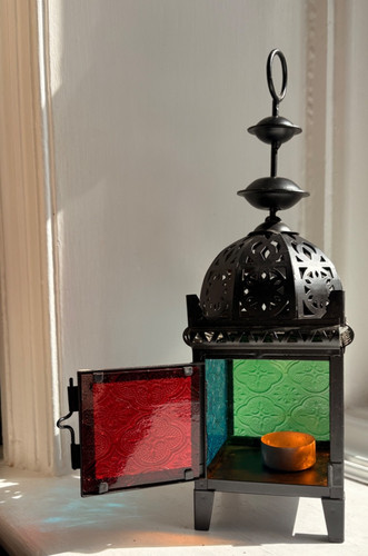 Moroccan style metal lantern - metal,