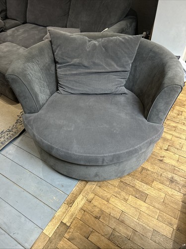 Dfs grey swivel cuddle - cuddle, chair