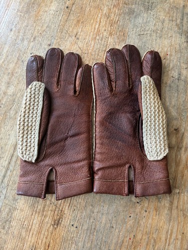 Vintage men brown leather - brown,