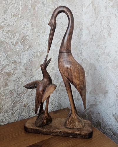 Vintage hand carved wood - hand,