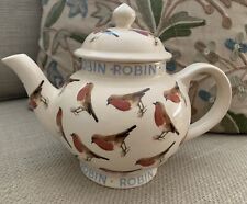 Very Rare,1st Emma Bridgewater ‘Robins’  One Off Collectors Litho 4 Cup Teapot