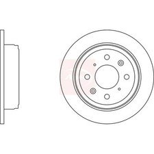 2x Brake Discs Solid For Honda
