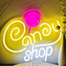 Custom Made personalised candy shop sweet shop stall store Neon Sign led light