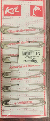 Steel safety pins large - pins, cm