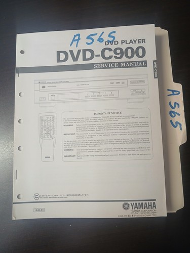 Yamaha dvd c900 service - dvd-c900,
